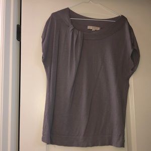 Loft Gray Short sleeve sweater